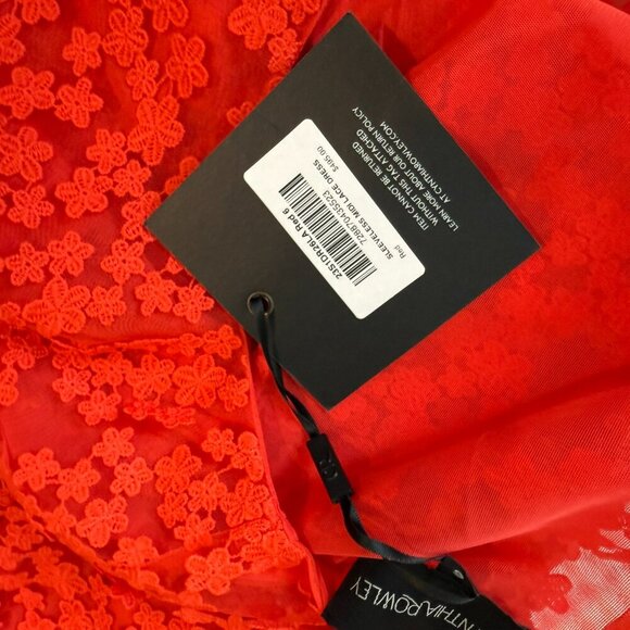 Cynthia Rowley sleeveless lace midi dress Red Size 6 NWT - Picture 7 of 10